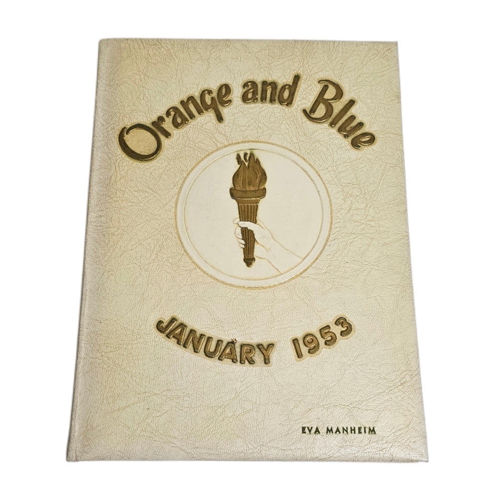 Union Hill High School January 1953 Yearbook Union City New Jersey Orange & Blue